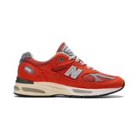New Balance Unisexe Made in UK 991v2 en Orange/Red, Suède/Mesh, Taille 45