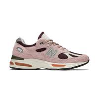New Balance Unisexe Made in UK 991v2 Grape Sorbet en Rose/Mauve/Gris/Marron, Suède/Mesh, Taille 41.5 Large