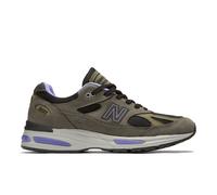 New Balance Unisexe Made in UK 991v2 Iconic Influences en Gris/Noir/Bleu/Vert, Suède/Mesh, Taille 42.5 Large