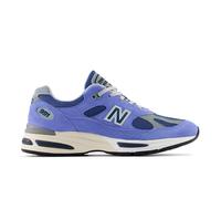 New Balance Unisexe Made in UK 991V2 Summer Brights en Blue/Grey, Suède/Mesh, Taille 42
