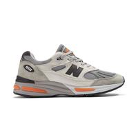 New Balance Unisexe Made in UK 991v2 -Winter flare en Gris/Orange, Suède/Mesh, Taille 40 Large