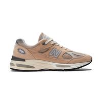 New Balance Unisexe Made in UK U991V2 en Marron/Gris/Blanc, Suède/Mesh, Taille 44.5 Large