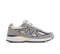New Balance Unisexe Made in USA 990v4 en Gris/Bleu, Cuir, Taille 42 Large