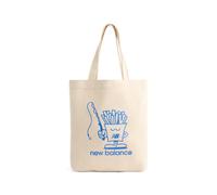 New Balance Unisexe NB Graphic Tote en Blanc/Bleu, Coton, Taille OSZ