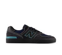 New Balance Unisexe NB Numeric 574 Vulc en Noir/Vert, Suède/Mesh, Taille 45.5 Extra-Large
