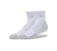 New Balance Unisexe Pro Training Cushion QTR Socks 2 Pack en Blanc, Nylon, Taille S