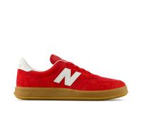 New Balance Unisexe T500 en Rouge/Blanc/Gris/Beige, Cuir, Taille 42.5