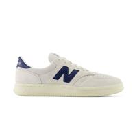 New Balance Unisexe T500 en Blanc/Bleu/Beige, Cuir, Taille 38.5 Large