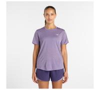 New Balance - T-shirt de running Athletics manches courtes Femme Candied Violet Heather XS