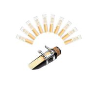 New Bee 10 Anches de Clarinette Sib (Si Bémol), Roseau Naturel, Coupe Française pour Son Pur, Boîte Individuelle Étanche contre Humidité, Idéal pour Débutants et Professionnels, Force 4,0
