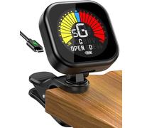 New Bee Accordeur de Guitare Rechargeable pour Ukulélé, Violon, Basse, avec Accordage Ouvert, Accordeur Guitare Acoustique avec Écran Haute Luminosité avec Rotation À 360° Clip On Tuner