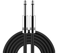 New bee câble de guitare Bee 10 ft Câble d'instrument électrique pour guitare électrique, guitare basse, mandoline électrique, audio professionnel, noir, 1/4 droit vers droit