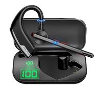 New Bee Casque Mains Libres V5.2 Bluetooth Headset Casque d'affaires sans Fil avec Microphone avec Double Annulation De Bruit Enc Casque Ultra-Léger pour iOS et Android