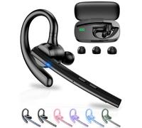 New Bee Oreillette Bluetooth sans Fil Double Mic ENC Cancellation | kit Main Libre bluetooth V5.1 12 Hrs D'autonomie en Conversation Continue, Pour La Conduite, Pour Le Bureau