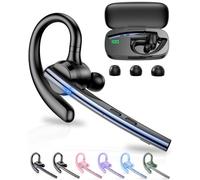 New Bee Oreillette Bluetooth sans Fil Double Mic ENC Cancellation | kit Main Libre bluetooth V5.1 12 Hrs D'autonomie en Conversation Continue, Pour La Conduite, Pour Le Bureau
