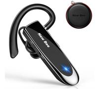 New Bee Oreillette Bluetooth V5.0 Main Libre avec Technologie de Capture de Voix Claire - Kit Invisible pour iPhone Samsung Huawei Sony, etc (Noir)