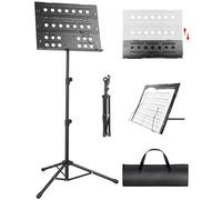 New Bee Pupitre Musique Pliable, Stand Partition Réglable, 2 en 1 Pliable et Stable Pupitre Partition pour les Concerts d'Orchestre et les Répétitions à la Maison avec Sac pour Guitare Piano