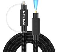 New bee Toslink Câble Optique 3M Numérique Optique Audio Câble pour LG/Samsung/Sony/Philips Soundbar, HiFi, Stéréo, Home Cinéma, Systèmes Audio (3 m)