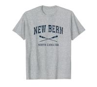 New Bern North Carolina Vintage Nautical Paddles Sports Rampes T-Shirt