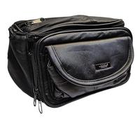 NEW BLACK SOFT LEATHER LARGE SIZE BUM BAG MONEY WALLET DESIGNED BY LORENZ 1964