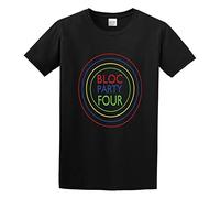 New Bloc Party - Four Indie Band Logo Unisex Cotton Tee Shirt Men's Black T-Shirt XL