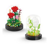 New Block Collection BOTANIQUE - Kit de Construction Fleur - Modèle Floral en Briques pour Adultes - Set Créatif et Décoratif - Rose et Lily of the Valley (2 Flower Pack - C)