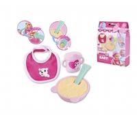 Simba Set repas New Born 105560515 pour poupées 30–43 cm, assiette & cuillère, 4 pièces, dès 2 ans