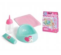 Simba Kit pot New Born Baby – 4 pièces: flacon, chiffon, crème – poupées 30–43 cm, dès 2 ans