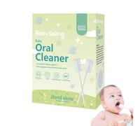 New-born Gauze Toothbrush - Tongue Cleaner with Paper Handle, Cleaning Swab for ba-by Care | Soft Tight Suture Mouth Cleaning Stick for Home Travel | Hygienic Infant Care Supplies F