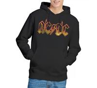 new boundary designs, inc. AC/DC Fire Logo Hoddie Sweatshirt à Capuche, Noir, XXL Mixte