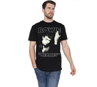 new boundary designs, inc. David Bowie Heroes Cover Unisex T Shirt, Noir, M Mixte