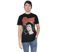 new boundary designs, inc. David Bowie Space Oddity Unisex T Shirt, Noir, M Mixte