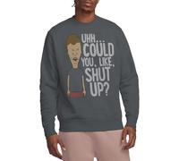 new boundary designs, inc. MTV Could You Like Shut Up Crew Sweatshirt Maillot de survêtement, Charbon, XXL Mixte