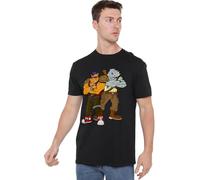 new boundary designs, inc. TMNT Bebop and Rocksteady Unisex T Shirt, Noir, L Mixte