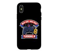 New Boys Age Who Dis Turning 8 Funny Gamer 8th Birthday Coque pour iPhone X/XS