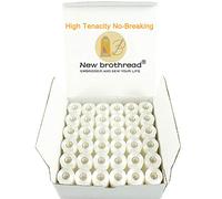 New brothread 144pcs Blanc 70D/2 (60WT) Taille A (SA156) prérembobiné fil de bobine pour Machine à coudre et à broder Fil de polyester Fil à coudre