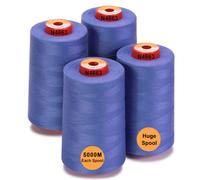 New brothread - 28 Options - 4 Grand Cône de 5000M Tout usage Fil à coudre en polyester 40S/2 (Tex27) pour la couture, le matelasser, le patchwork, le surjeter - Passion Purple