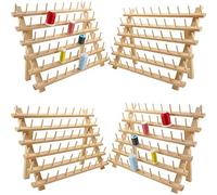 New brothread 4x60 Bobines Support de Filetage de Bois/Porte-bobines de Fil/Organisateur de Fil pour Broderie, matelassage et Fils à Coudre