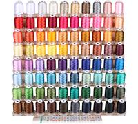 New brothread 80 Bobines Janome Couleurs Polyester Fil Machine à Broder 500M - Assortiment de Nouvelles Couleurs