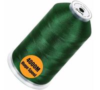 New brothread - Bobine Géante Unique 4000M/Chacune 100% Polyester Fil Machine à Broder 40WT pour Machines Commerciales et Domestiques - Deep Green