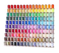 New brothread Méga-Kit 150 Couleurs Compatible avec Brother & Janome, Polyester Fil machine à broder 40WT 500M - Adapté aux machines Brother/Babylock/Janome/Singer/Pfaff/Husqvarna/Bernina