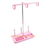 New brothread Poids léger Support De Fil De Bobines - 3 Porte Bobine de Fil - pour Broderie, Couture, Quilting et surjeteuses Machines - Quatre Couleurs pour Les Choix - Rose