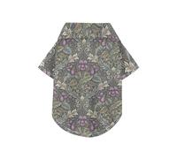 New Brunswick Chemise d'été boutonnée à manches courtes pour chien Motif William Morris Violet Violet