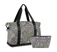 New Brunswick Sac de w nd avec poche humide et sangle réglable Motif William Morris Violet Grand sac de gym pour voyage en avion imperméable pour homme et femme
