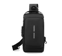 New Carbon Fiber Streamline Anti-Theft Sling Bag, Travel Sling Bag for Women Anti Theft, Waterproof Shoulder Backpack(Black)