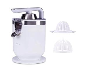 NEW CHEF - Presse-agrumes électrique Zumo à levier Juicer Excellence Blanc (300 W), 2 tailles cône, avec fonction anti-goutte et on/off automatique. Démontable et facile à nettoyer