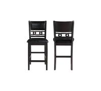 New Classic Furniture Gia Lot de 2 chaises de comptoir Ébène