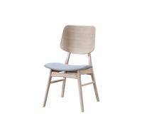 New Classic Furniture Oscar Lot de 2 chaises de salle à manger 100 % polyester Gris Finition frêne blanc