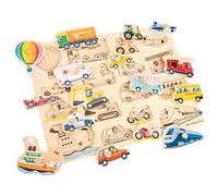 New Classic Toys 10442 Peg Puzzle transport-16 pièces certifié FSC 100% Bois