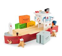 New Classic Toys - 10900 - Harbor Line - Bateau avec 4 Containers